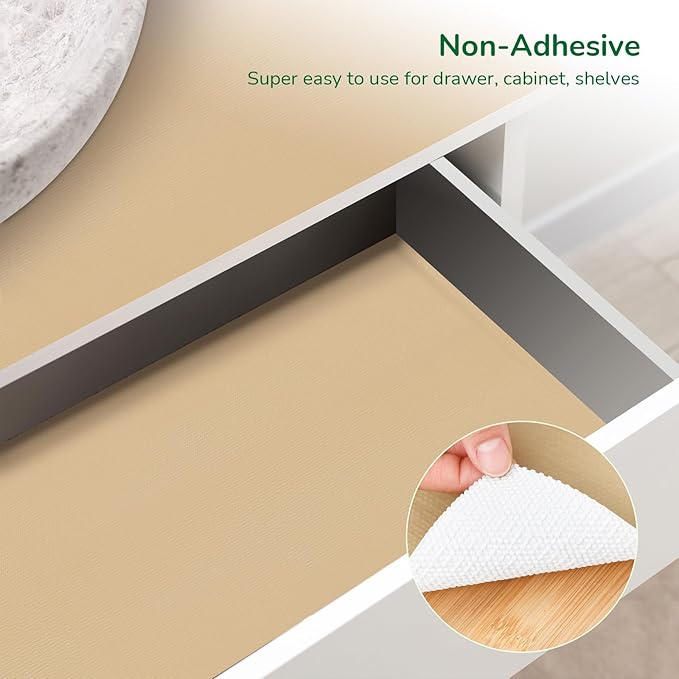 Drawer and Shelf Liner for Kitchen, Non-Slip Non-Adhesive Cabinet Liners for - Image 3