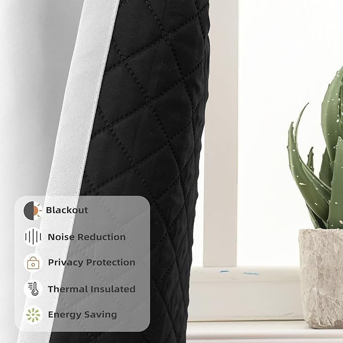 DriftAway Soundproof Thermal Insulated Quilted Curtain Liners - Image 2