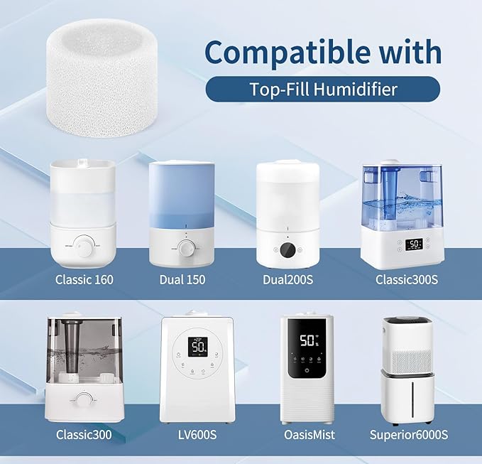 30-Pack Top Fill Humidifier Replacement Filter Compatible - Image 2