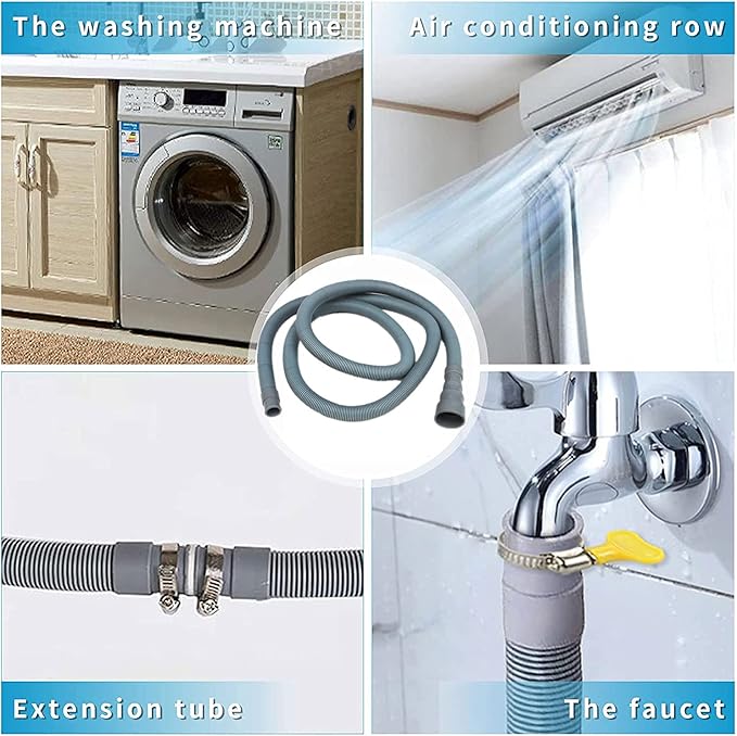 16.4ft Washing Machine Drain Hose, Universal Drain Hose Extension Kit - Image 2