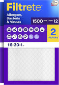Filtrete 16x30x1 Air Filter, MERV 12, MPR 1500, Bacteria & Viruses, 3-Month AC by Unknown