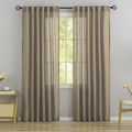 DONREN Taupe Back Tab Curtains 78 Inches Long 2 Panels by DONREN