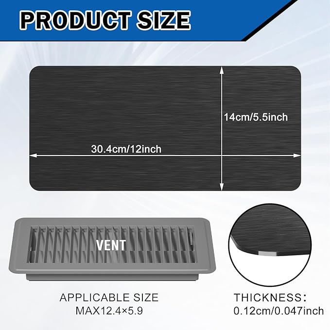 4 Pack High Strength Magnetic Vent Covers 5.5" x 12" Metallic Stronger Magnet - Image 5