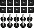10pcs Adjustable Wheels Furniture Leg Thread Square Tube Insert End Cap Black by Unknown