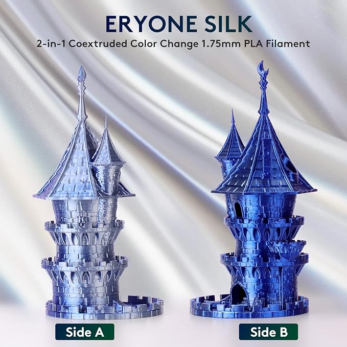 ERYONE Silk Dual Color PLA Filament 3D Printer 1.75mm +/- 0.03mm, Bicolor - Image 3