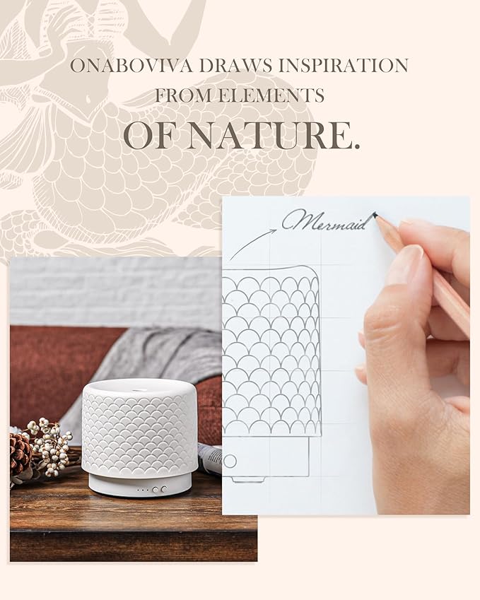 Essential Oil Diffuser, 280ml Ceramic Aromatherapy Diffuser - Image 6