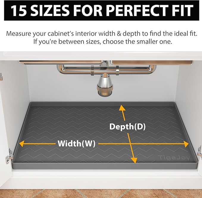 TigeJoy 40" x 22" Under Sink Mats - Image 7