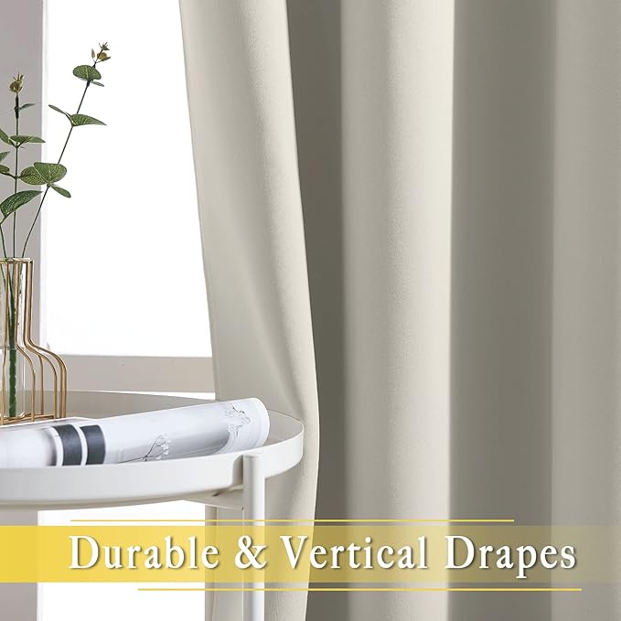 NICETOWN Blackout Sliding Glass Door Curtains, Room Darkening Thermal Insulated - Image 6