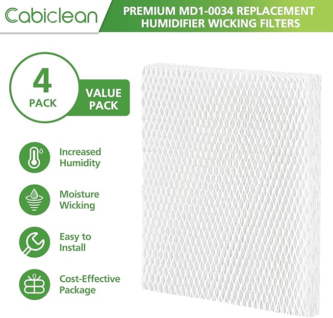 Cabiclean 4-Pack Humidifier Wicks Filter Replacement - Image 5