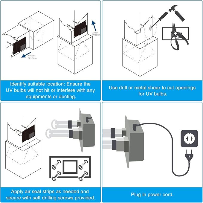 U/V Light for HVAC, Briidea U/V/C Light for Air Conditioner Duct for Whole - Image 6