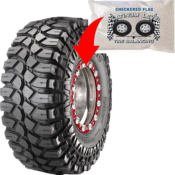 Checkered Flag Tire Balance Beads 6oz Bags Set of 4, Balancing Beads - Image 2