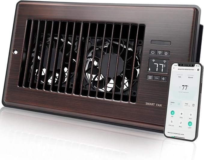 Super Quiet Register Booster Fan by Howeall