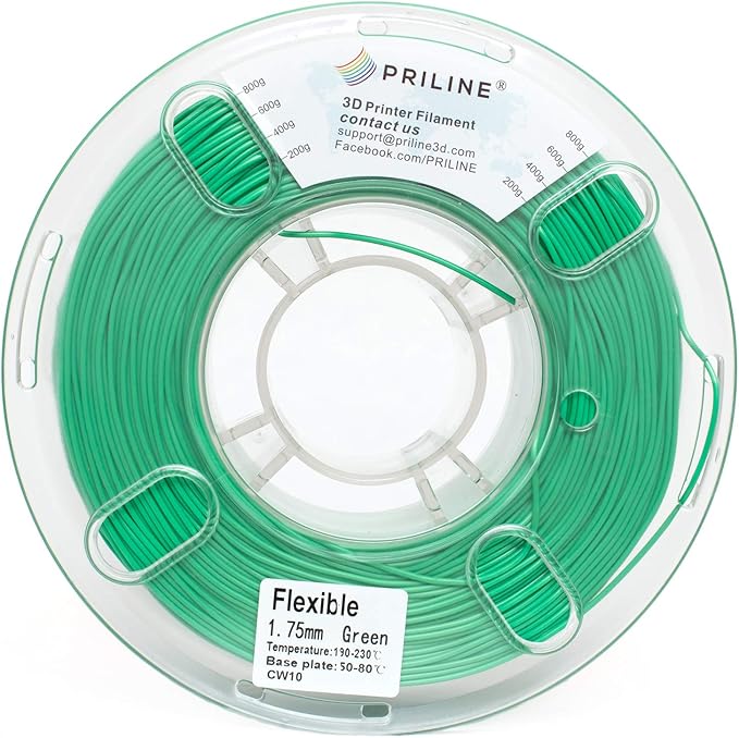 TPU Filament，PRILINE 98A TPU Flexible Soft 3D Printer Filament，1KG 1.75mm Spool - Image 5