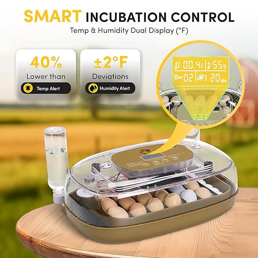 HIRALIY Incubator for Hatching Eggs, 48 Quail Capacity, Chicken & Quail Egg - Image 4