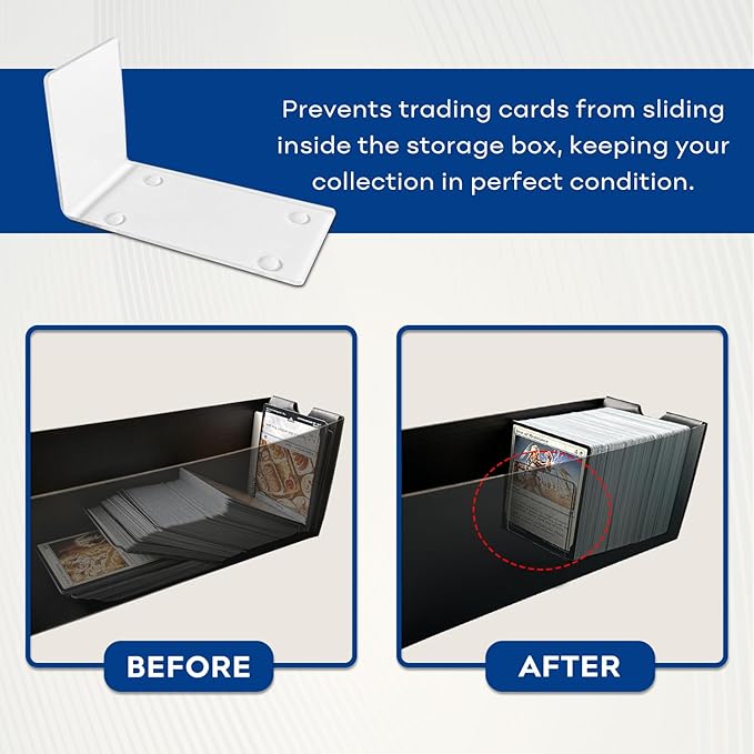 Trading Card Storage Box with 100 Dividers, Cardboard Collectors Cards - Image 3