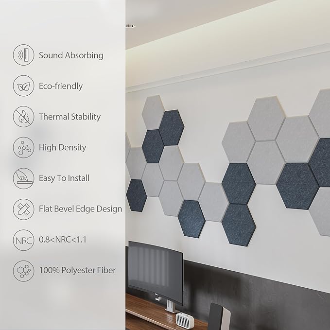 12 Pack Acoustic Panels Self Adhesive Sound Proof Foam, High Density Sound - Image 5