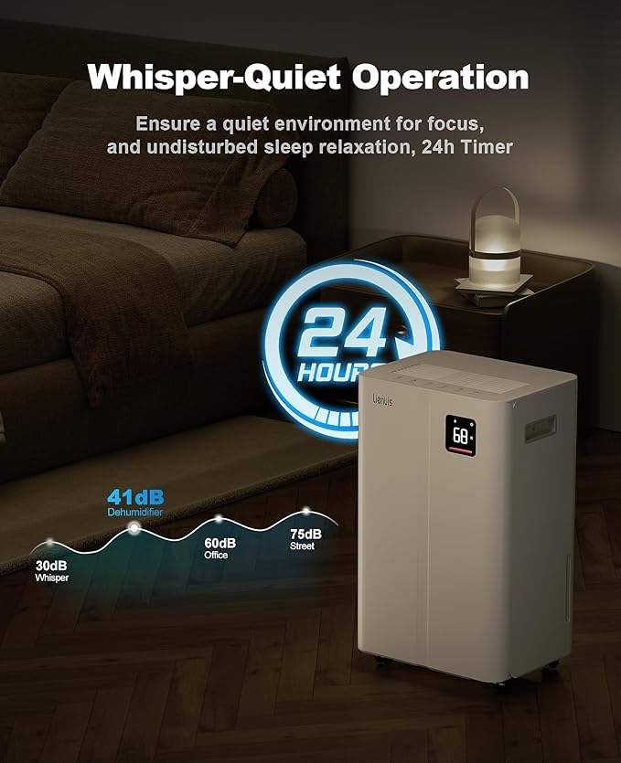 50 Pint Dehumidifier for Large Rooms & Basements, 500 Sq.Ft, Automatic Humidity - Image 5