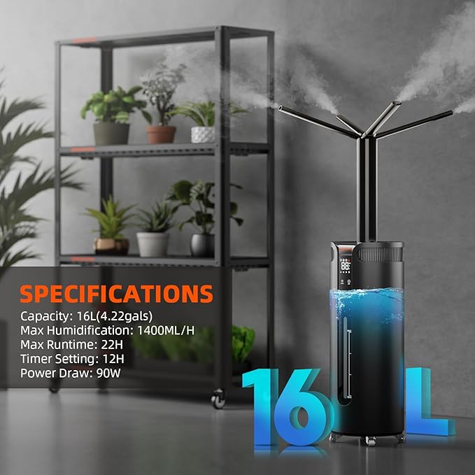 Spider Farmer 16L/4.2Gal Humidifier 1400ML/H Output - Image 7
