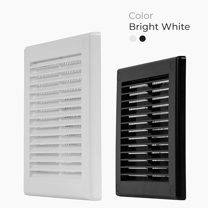 6" x 6" Square Air Vent Cover – White Plastic Vent Deflector - Image 2