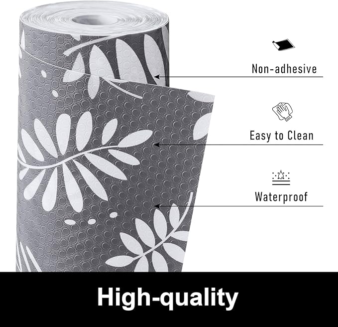 Cooyes Shelf Paper for Kitchen Cabinets Non Adhesive, Waterproof & Oil-Proof - Image 2