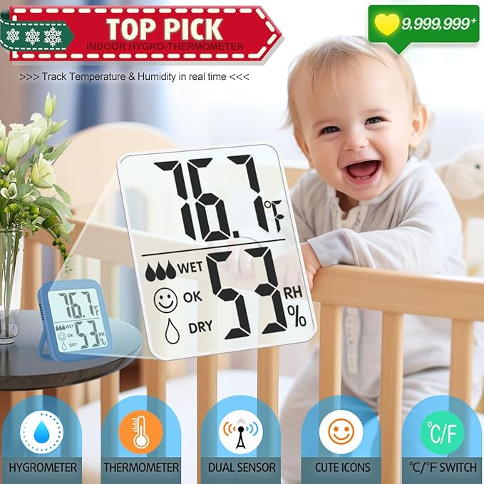Antonki 2 Pack Room Thermometer - Image 2