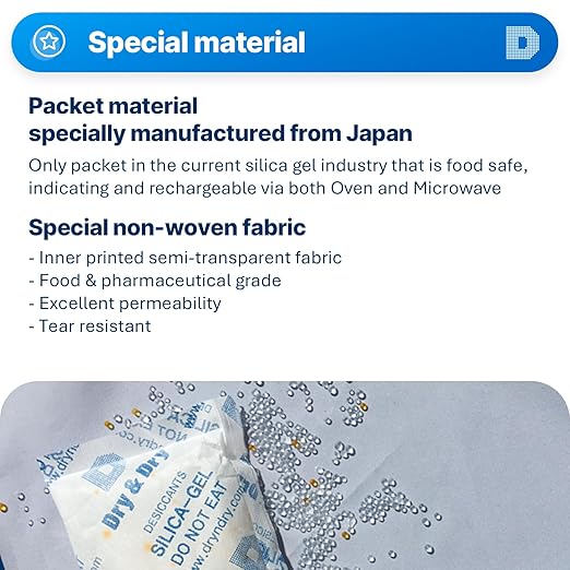 Dry & Dry 100 Gram Orange Indicating Silica Gel Packets Desiccants - Image 3