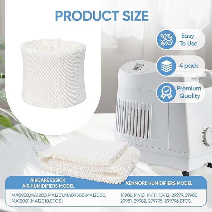 4 Pack MAF1 Humidifier Wicking Filters Compatible - Image 2