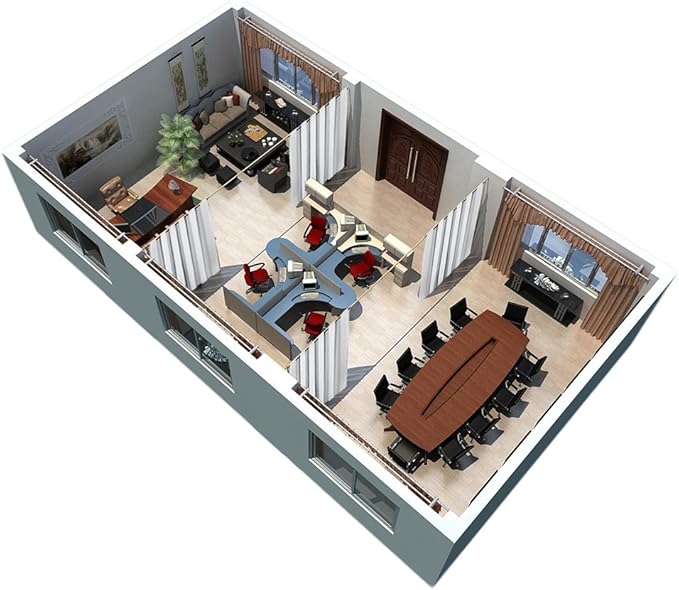 RYB HOME White Room Divider Curtains Privacy Screen Shades Separator - Image 6