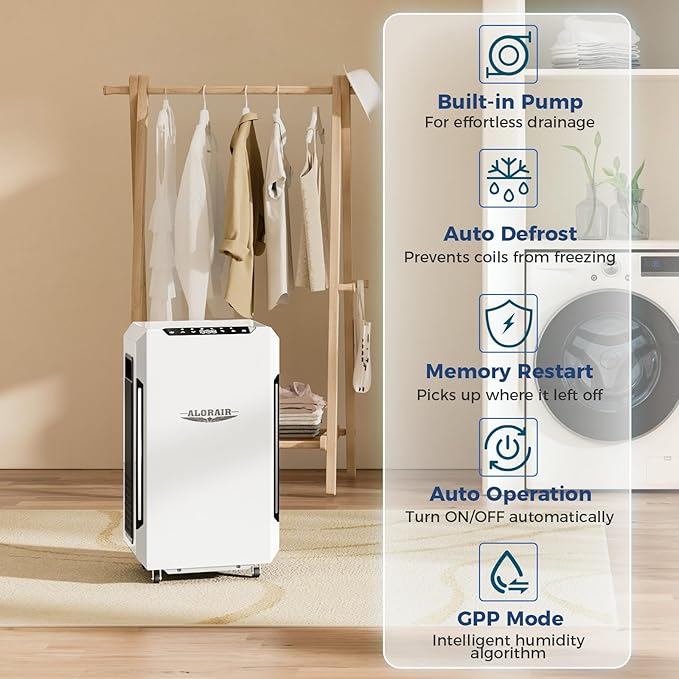 ALORAIR 120 Pints Commercial Grade Dehumidifier - Image 6