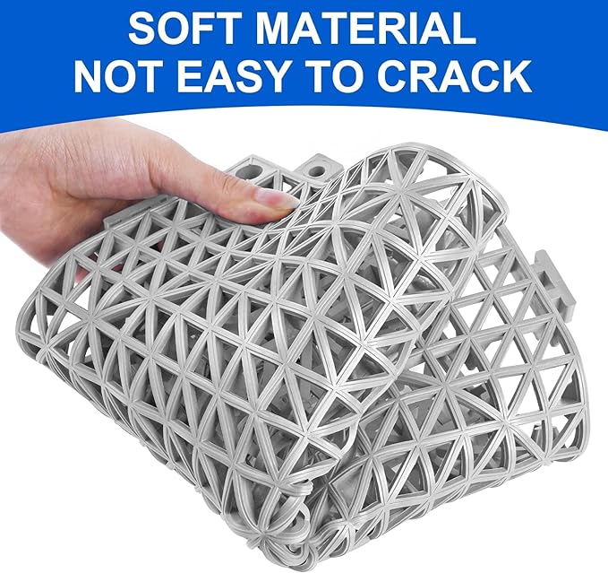 MYFAMIREA Modular Interlocking Cushion 24 Pack 11.8" x 11.8" Rubber Floor Tiles - Image 3