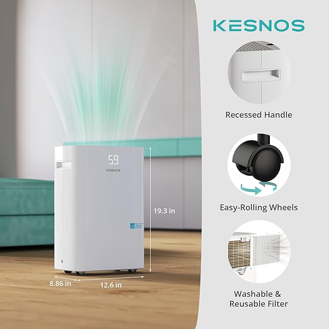 Kesnos 4, 500 Sq. Ft. Energy Star Dehumidifier - Image 7