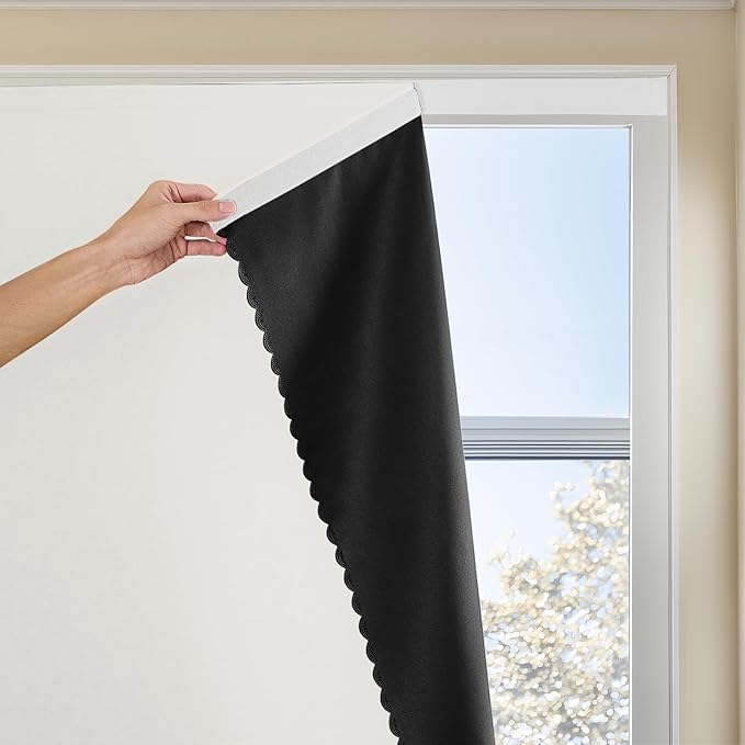 Magic Tape Stick on Portable Curtains by JILRON