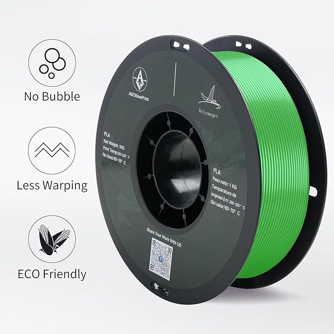 PLA 3D Printer Filament, Dimensional Accuracy +/- 0.02 mm, 1 kg Spool, 1.75 - Image 3