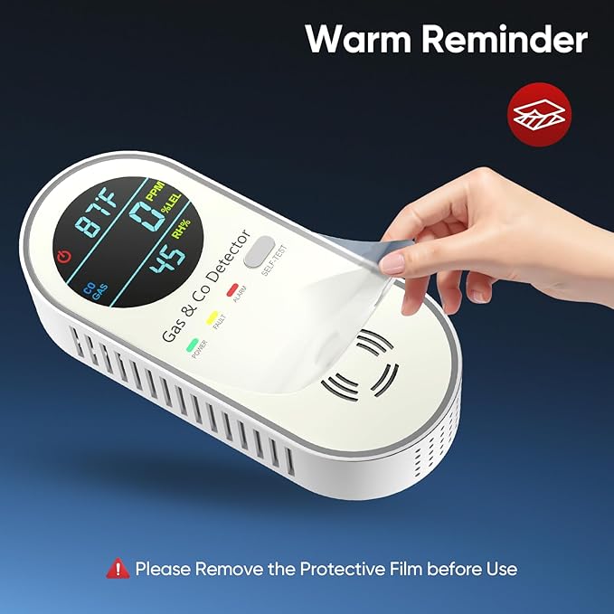 NICGOL 4-in-1 Upgraded Natural Gas Detector & Carbon Monoxide Detectors - Image 5
