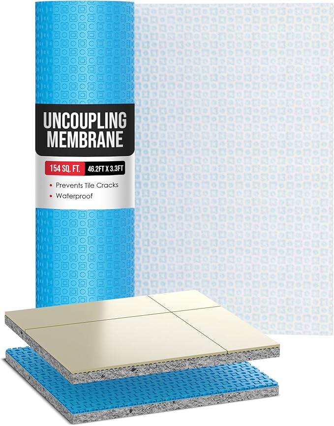 Houseables Uncoupling Membrane, Tile Underlayment, Tile Membrane, Flooring by Houseables