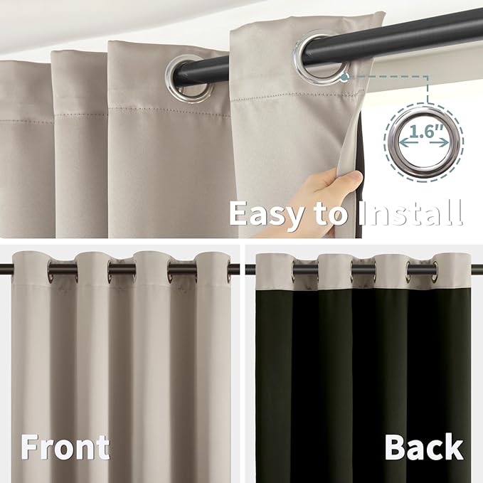 BGment Short 100% Blackout Curtains - Image 6