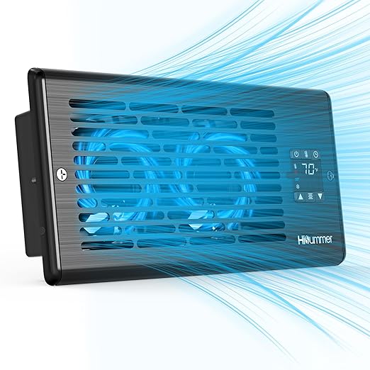 Hisummer Window Register Booster Fan Fit 4" x 10" Air Vent Duct Openings by Hisummer