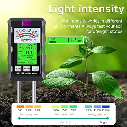 6-in-1 Soil Moisture Meter, Hygrometer - Image 5
