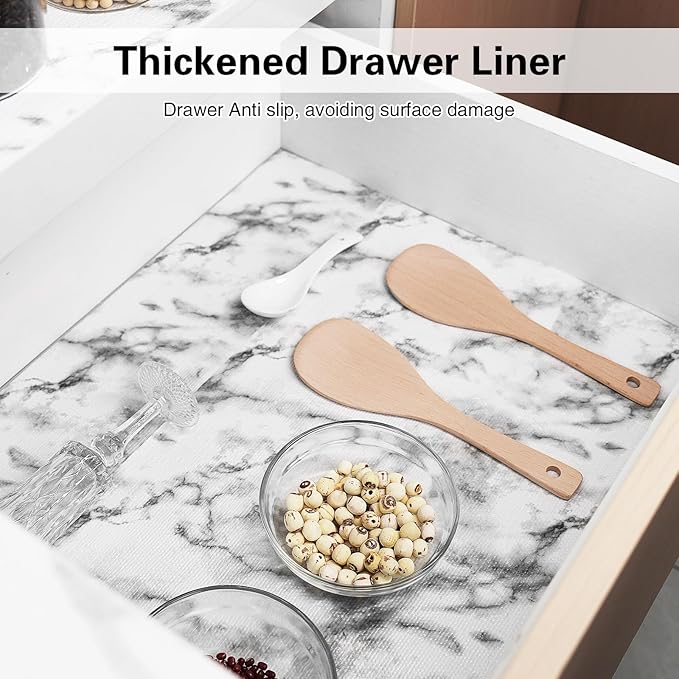 Drawer and Shelf Liner for Kitchen Cabinet, Non-Adhesive Cabinet Liner 18in x - Image 2