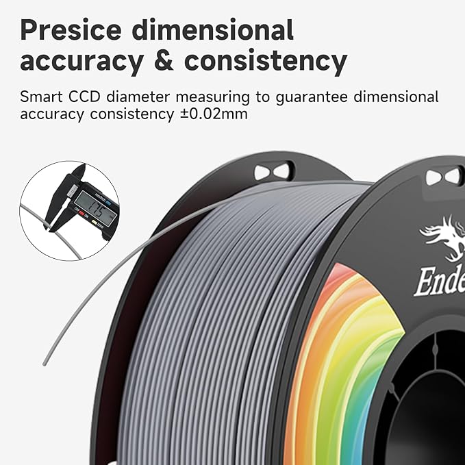 Official Creality PLA Filament Pro Grey, 1.75mm 3D Printer Filament, Ender PLA - Image 2