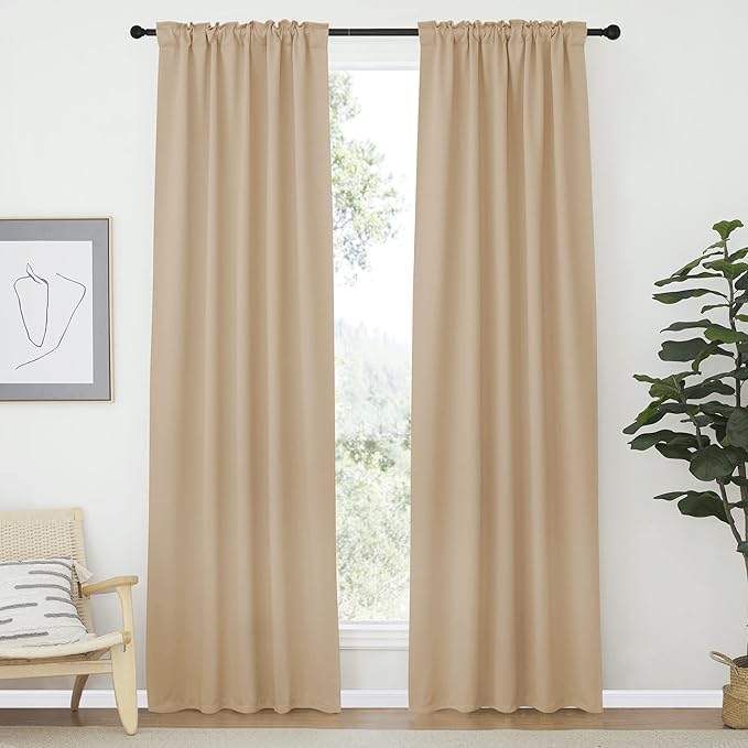 NICETOWN Window Treatment Room Darkening Curtains - Image 2