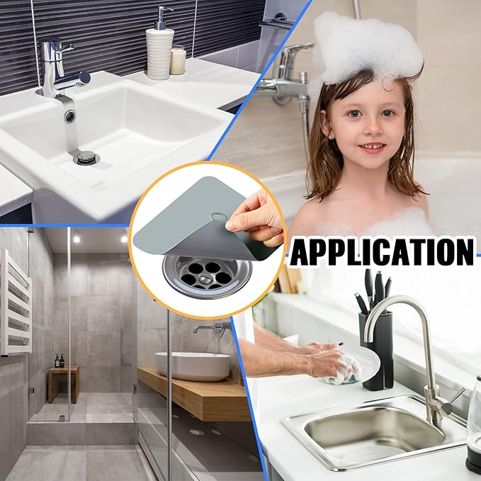 Yinkin 6 Pcs Drain Covers to Keep Bugs Out Silicone Shower Floor Tub Stoppers - Image 7