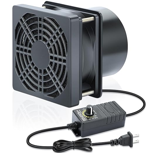 Wathai 80mm 12V DC Axial Exhaust Fan Small Fume Extractor by Wathai