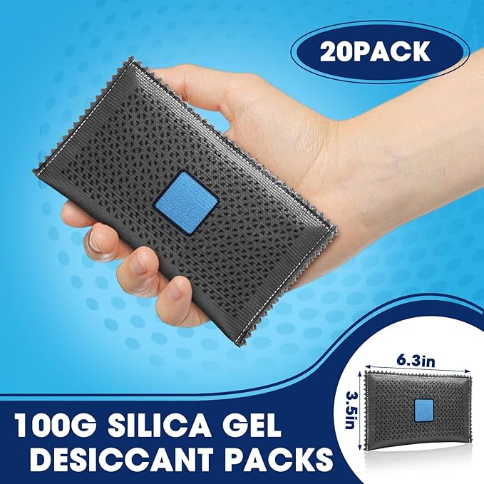 Timgle 20 Pcs 100g Rechargeable Desiccant Packs - Image 2