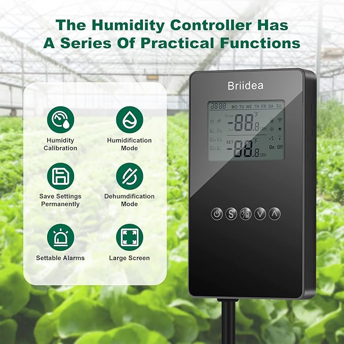 Humidity Controller, Briidea Pre-Wired Humidistat Humidifier Dehumidifier - Image 2