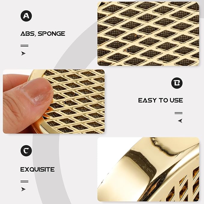 3Pcs Golden Round Humidifier for Humidor, Abs Sponge Humidification Accessory - Image 10