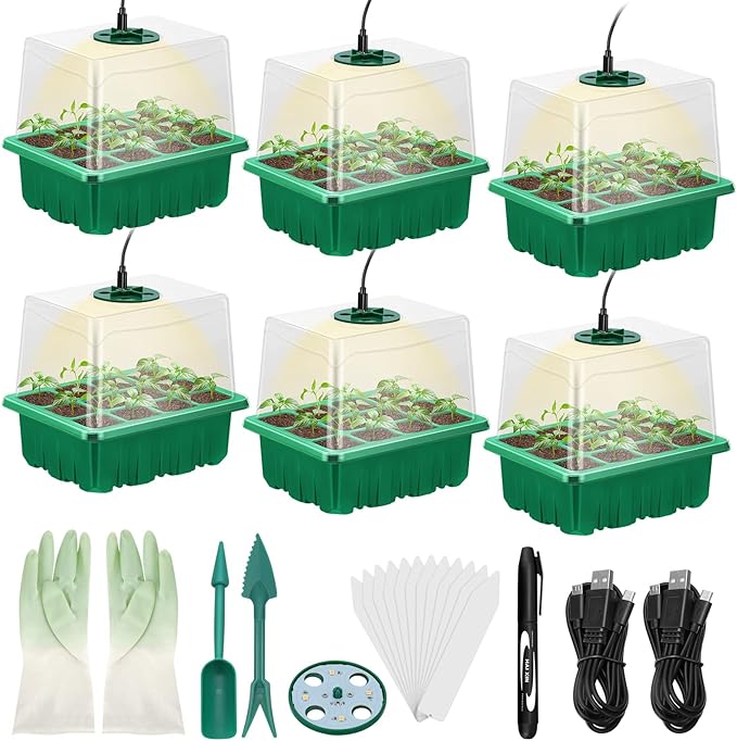 Lunies 6 Packs Seed Starter Tray by Lunies