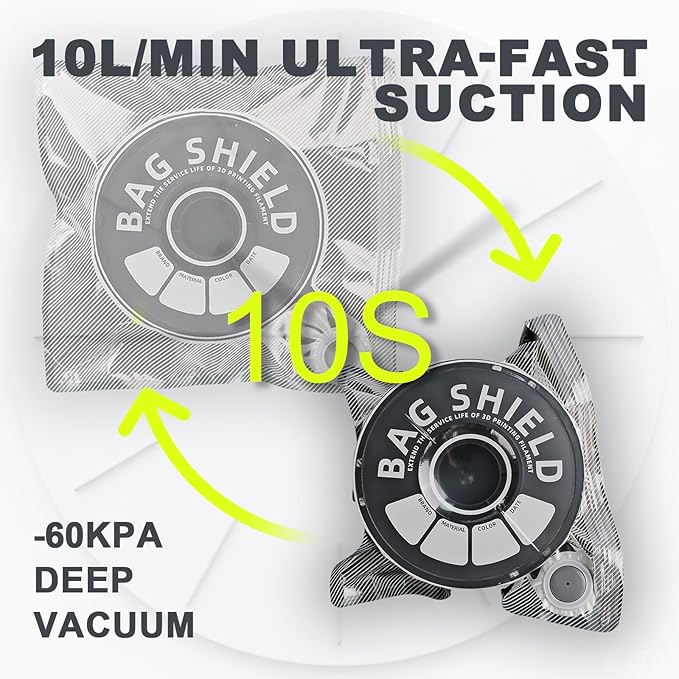 Vacuum-Sealed 3D Printing Filament Bags, 25 Packs Lightproof Vacuum Storage Bags - Image 2
