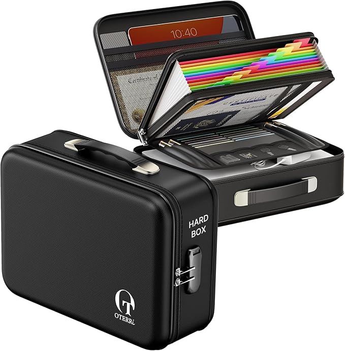 Oterri Fireproof Document Box, Hard Case Safe box by Oterri