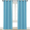 NICETOWN Curtain Blackout Drape Panel, Single Panel, 34 x 84 inch, Teal Blue by NICETOWN